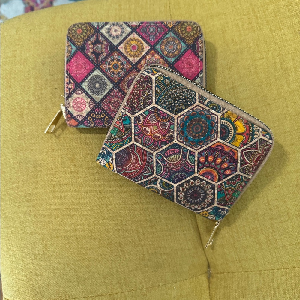 Colorful Patterned Wallet Set